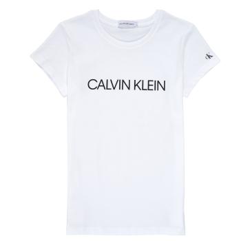 Calvin Klein Jeans  INSTITUTIONAL T-SHIRT  Tričká s krátkym rukávom Biela