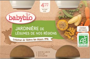 BABYBIO Príkrm zeleninová zmes 2 x 130 g