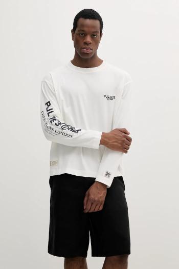 Bavlnené tričko s dlhým rukávom Pepe Jeans COLVILLE LONG béžová farba, s potlačou, PM509792