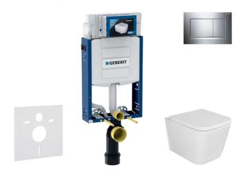 GEBERIT - Kombifix Set predstenovej inštalácie, klozetu Arkas a dosky softclose, tlačidlo Sigma30, chróm SANI15CA1108
