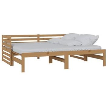 Shumee - Výsuvná váľanda medovohnedá, borové drevo 2× (90 × 200) cm , 806968