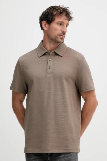 Polo tričko Michael Kors pánske, hnedá farba, jednofarebné, CT552LFHSA