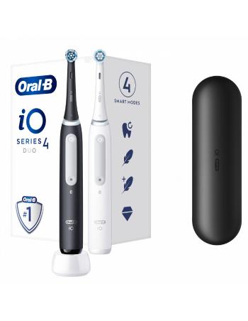 Oral B Elektrická zubná kefka iO Series 4 Matt Black + Quite White Duo Pack 2 ks