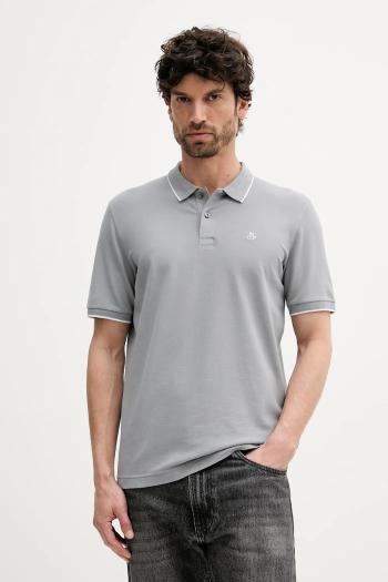 Polo tričko Marc O'Polo pánske, šedá farba, jednofarebná, 536214753186