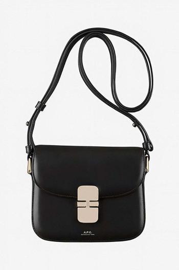 Kožená kabelka A.P.C. Sac Grace Mini čierna farba, PXBMW-F61515