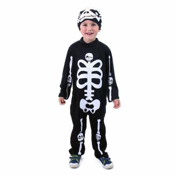 Rappa Costum pentru copii Schelet cu pălărie,mărimea 2.5 mm, w. M