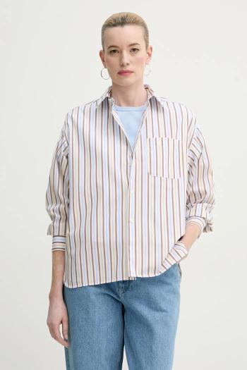 Bavlnená košeľa A.P.C. chemise stephanie dámska, voľný strih, s klasickým golierom, COHEI.F12605