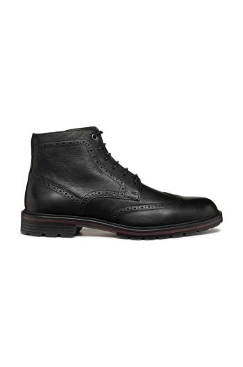 Kožená obuv Geox U WALK PLEASURE C čierna farba, U46HAB 00064 C9999