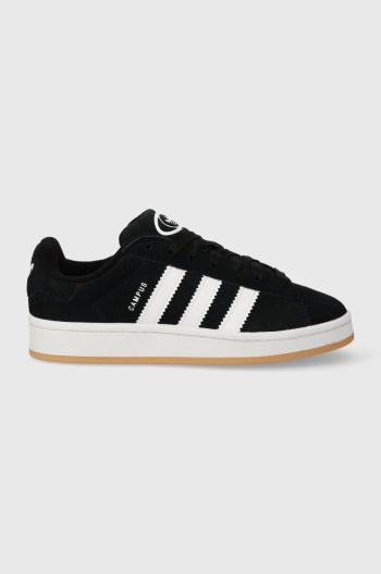 Semišové tenisky adidas Originals Campus 00s čierna farba, HQ6638,