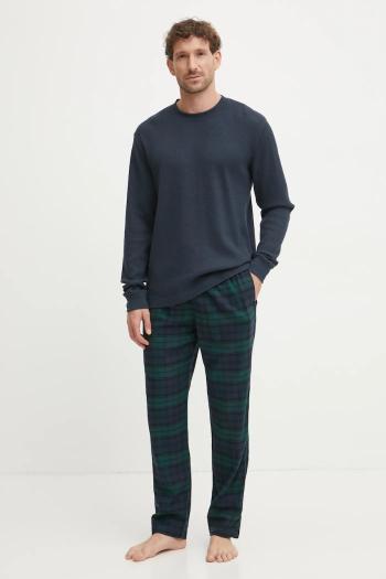 Pyžamo Hollister Co. pánske, tmavomodrá farba, vzorované, KI313-4022