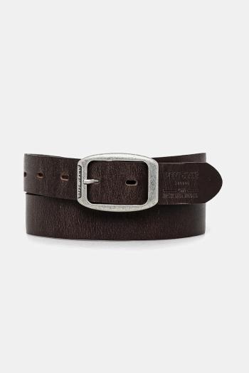 Opasok Pepe Jeans FLOYD BELT pánsky, hnedá farba, PM021051