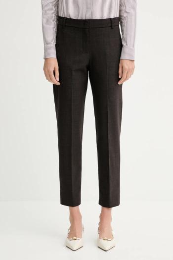 Nohavice MAX&Co. hnedá farba, široké, vysoký pás, 2526136032200