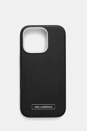 Puzdro na mobil Karl Lagerfeld iPhone 16 Pro 6.3" čierna farba, KLHMP16LPGMSRPK