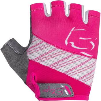 Biciklis kesztyű Etape Simple rózsaszín/fehér 5-6