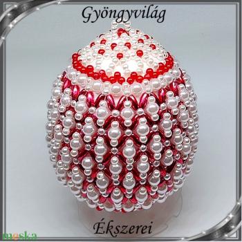 Gyöngyből készített húsvéti tojás S-HÚ01-2