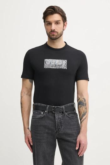 Tričko Guess pánske, čierna farba, s nášivkou, M5GI19 J1314