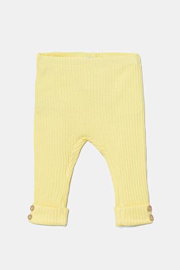 Legíny pre bábätká United Colors of Benetton žltá farba, jednofarebné, 3F1AAF026