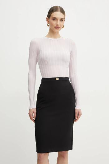 Sveter Elisabetta Franchi dámsky, ružová farba, tenký, MK42S51E2