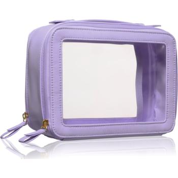 BrushArt Accessories Transparent make-up case kozmetický kufrík Lilac 1 ks