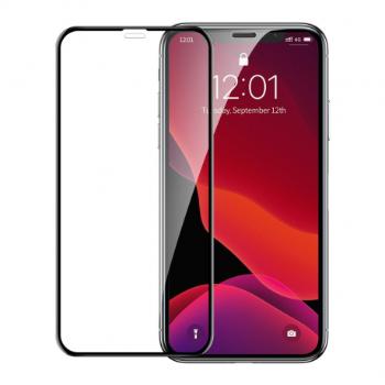 Baseus Curved-screen ochranné sklo na iPhone 11 / iPhone XR, čierne (SGAPIPH61-APE01)