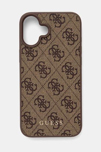 Puzdro na mobil Guess iPhone 16 Plus 6.7 hnedá farba, GUHCP16MG4GFBR