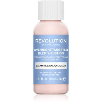 Revolution Skincare Blemish Calamine & Salicylic Acid lokálna starostlivosť proti akné na noc 30 ml