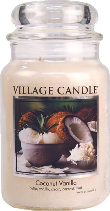 Village Candle Vonná sviečka v skle Coconut Vanilla 602 g