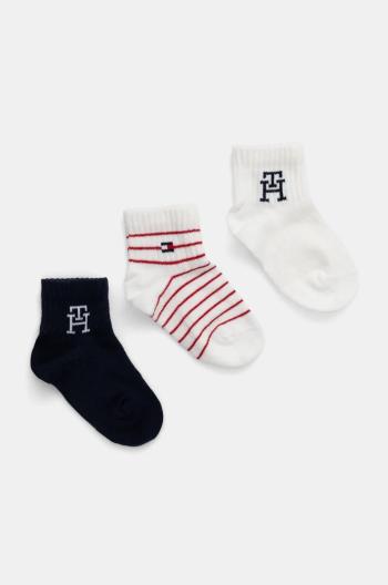 Ponožky pre bábätká Tommy Hilfiger 3-pak tmavomodrá farba, 701232851