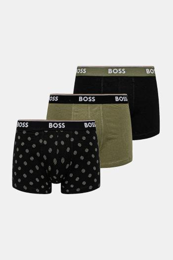 Boxerky BOSS 3-pak pánske, čierna farba, 50531701