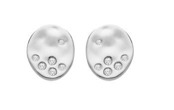 Hot Diamonds Elegantné strieborné náušnice s diamantmi a topazmi Illuminate DE825