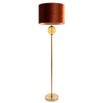 ArtFir Stojaca lampa LEONA 02 | tehlová/zlatá 46 x 31 x 165 cm