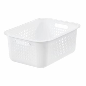 SmartStore Úložný košík Modern, bílá, 37 x 28 x 15 cm, 37 x 28 x 15 cm