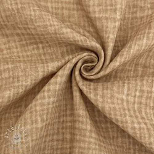 Dvojitá gázovina/mušelín Vintage camel