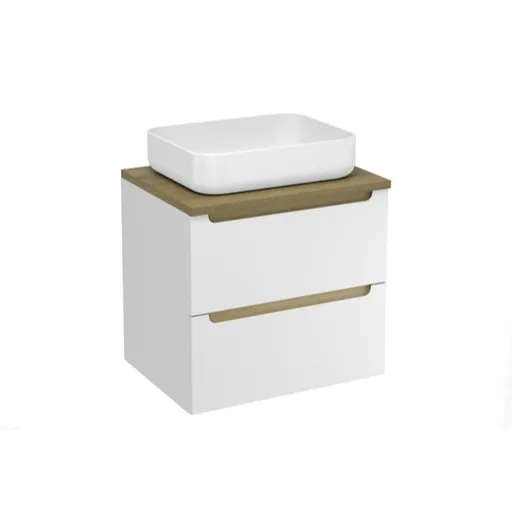 Kúpeľňová skrinka pod umývadlo Naturel Stilla 60x60x45 cm biela STILLAD06056DBK