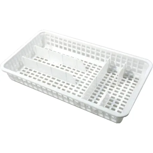 ALFA PLASTIK - Príborník úzky dierkovaný biely