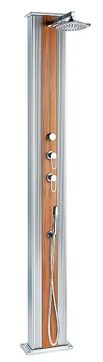 Hanscraft Solárna sprcha DADA PIU s ručnou sprchou (imitácia dreva/inox)