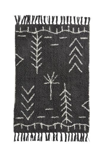 Kúpeľňová predložka Madam Stoltz 90 x 60 cm čierna farba