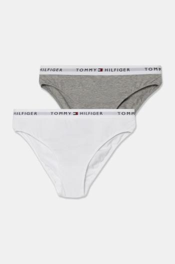 Detské nohavičky Tommy Hilfiger 2-pak šedá farba, UG0UG00750