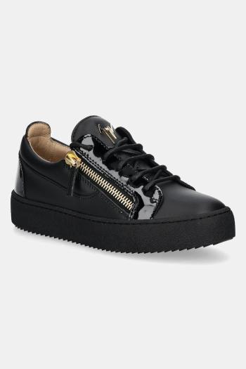 Kožené tenisky Giuseppe Zanotti May London čierna farba, RW00017.008