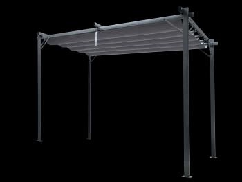 Chomik Záhradná pergola SKYSHADE | sivá 300 x 400 cm