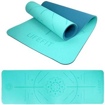 LIFEFIT YOGA MAT RELAX DUO, 183 × 58 × 0,6 cm, tyrkysová (4891223132335)