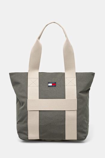Taška Tommy Jeans zelená farba, AM0AM13278