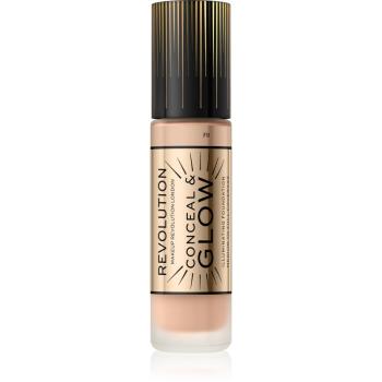 Makeup Revolution Conceal & Glow rozjasňujúci make-up pre prirodzený vzhľad odtieň F9 23 ml