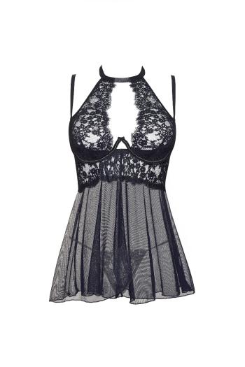 Čierna babydoll košieľka Mariana