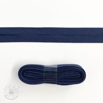 Lemovací prúžok bavlna - 3 m dark blue