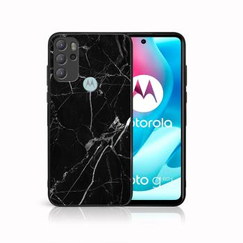 MY ART Silikónový obal Motorola Moto G60s BLACK MARBLE (142)