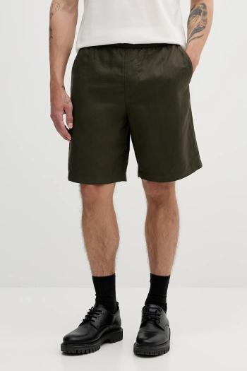Šortky s prímesou ľanu Armani Exchange zelená farba, XM000656 AF13180