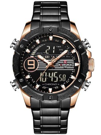 Pánske hodinky NAVIFORCE - NF9146S (zn089c) - black/rosegold