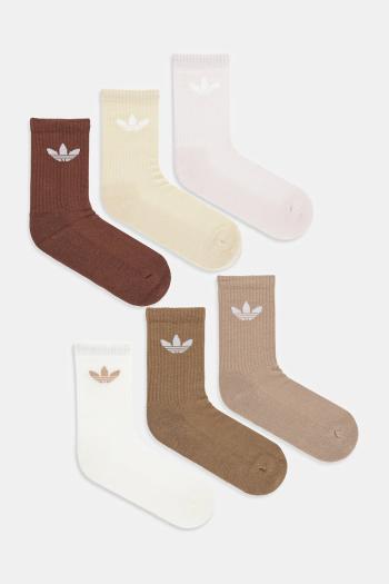 Ponožky adidas Originals Tr Crew S 6-pak béžová farba, JY2678