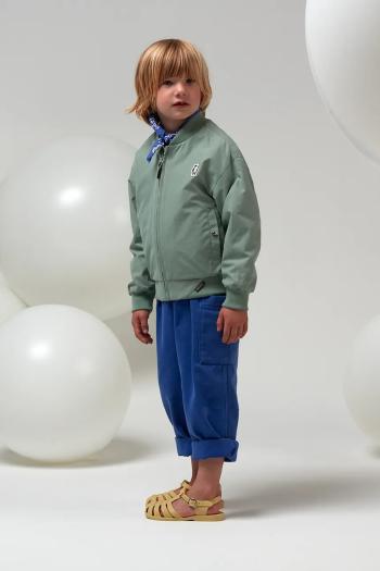 Detská bunda bomber Gosoaky BRIGHT MONKEY zelená farba, 251.9.1.588